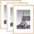 LuxusKollektion Bilderrahmen-Set A2 42x59,4cm Holz natur, 3er Pack