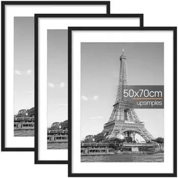 LuxusKollektion Bilderrahmen 50x50cm, schwarz, 3er-Pack