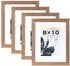 LuxusKollektion Bilderrahmen Holz 25,4x20,3cm braun, Passepartout, 4er-Set (8x10-4P)