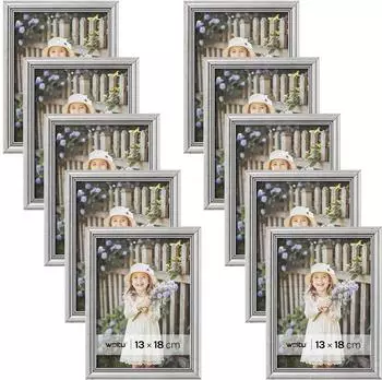 Woltu Artos Bilderrahmen 10er-Set, Massivholz, 13x18cm (#2714-24)