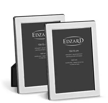 Edzard Salerno 2er-Set Bilderrahmen 10x15cm, versilbert, anlaufgesch&uuml;tzt (4745)