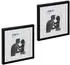 Relaxdays Bilderrahmen 25x25cm 2er Set, schwarz, Kunststoff (10026970_46)