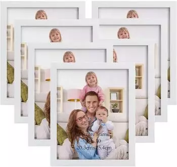 LuxusKollektion Bilderrahmen-Set 7-teilig 20x25cm, wei&szlig;, Wand- & Tischaufsteller