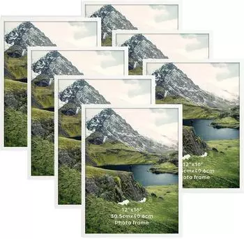 LuxusKollektion Bilderrahmen-Set 7-teilig, 30x40cm, wei&szlig;, Wandmontage