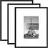LuxusKollektion Bilderrahmen 40x50cm, schwarz, 3er-Set mit Passepartout (20x30cm)