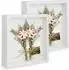 LuxusKollektion 3D Objektrahmen 23x23cm weiß, Echtglas, 2er-Set