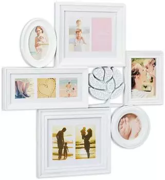 Relaxdays Collagenrahmen Bildergalerie, 6 Rahmen
