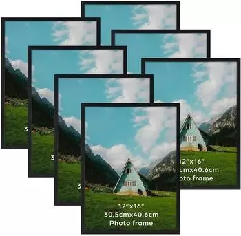 LuxusKollektion Bilderrahmen 7er-Set, 30x40cm, schwarz, Wandmontage