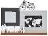 Gift Decor Doppel-Bilderrahmen mit Fahrrad-Motiv, grau, Holz (S3608153)