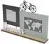 Gift Decor Doppel-Bilderrahmen mit Fahrrad-Motiv, grau, Holz (S3608153)