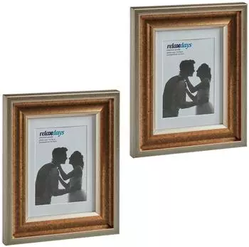 Relaxdays Tisch-Bilderrahmen 13x18cm, 2er-Set