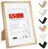 LuxusKollektion Bilderrahmen A5 (14,8x21cm) Aluminium champagnergold mit Passepartout