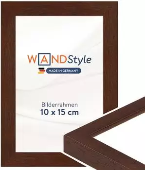 WANDStyle H950 Bilderrahmen 10x15cm Holz, Nussbaum (H950-023-010-015N-00)