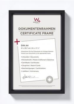 walther design Kunststoffrahmen Steel Style 21x29,7 schwarz