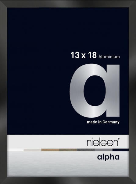 Nielsen Alpha 13x18 eloxal schwarz glanz