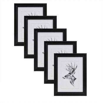 Woltu GmbH Woltu 5x Fotorahmen Artos Stil 40x50 schwarz
