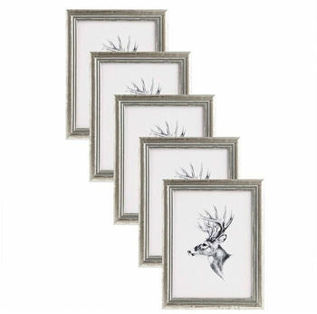 Woltu GmbH Woltu 5x Fotorahmen Artos Stil 40x50 silber
