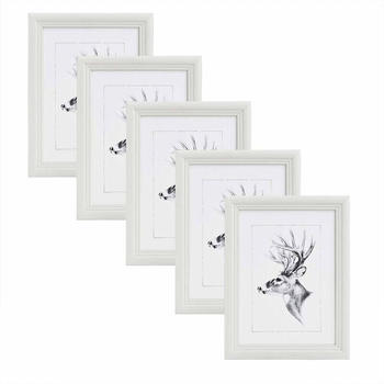 Woltu 5x Fotorahmen Artos Stil 40x50 weiß