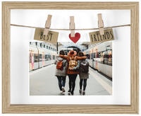 Best Friends, MDF-Platten, Eiche, Einzelbilderrahmen, Wand, 10 x 15 cm, Rechteck