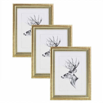 Woltu 3x Fotorahmen Artos Stil 40x50 gold