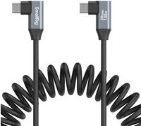 4793 USB-C Angled to USB-C Angled Coiled Data Cable
