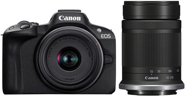 Canon EOS R50 Kit 18-45 mm + 55-210 mm schwarz