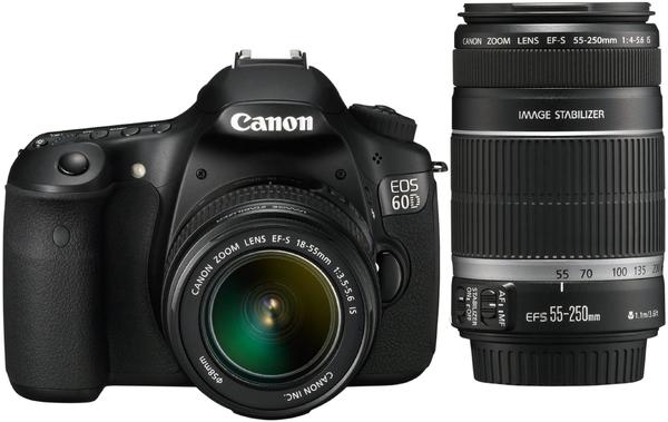 Canon EOS 60D + 18-55mm IS II + 55-250mm IS II
