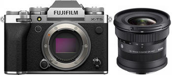 Fujifilm X-T5 Kit 10-18 mm Sigma silber