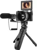 Realishot Vlogging Camera - 4K-Video - 16x Digital Zoom - Black