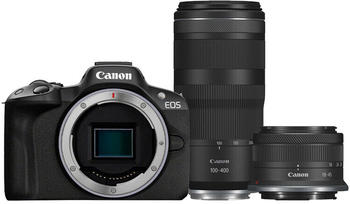 Canon EOS R50 Kit 18-45 mm + 100-400 mm schwarz