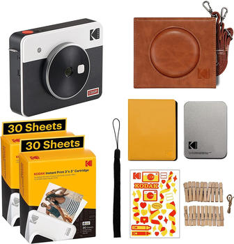 Kodak Mini Shot 3 Square Retro + Zubehör-Geschenkpaket weiß