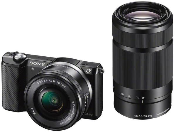 Sony Alpha 5000 Kit 16-50 mm + 55-210 mm schwarz