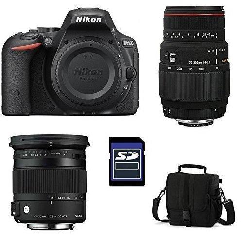 Nikon D5500 schwarz + Sigma 17-70mm DC Makro OS HSM (C) + Sigma 70-300mm DG APO Makro