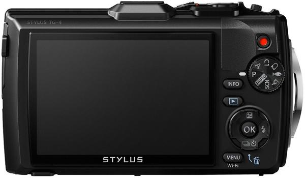 Unterwasserkamera Objektiv & Display Olympus Stylus Tough TG-4 schwarz