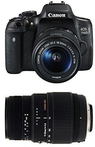 Canon EOS 750D + 18-55mm IS STM + Sigma 70-300mm DG Makro