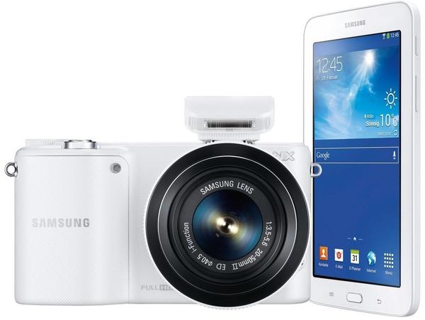 Samsung NX2000 weiß + 20-50mm ED II + Galaxy Tab 3