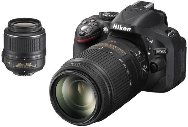 Nikon D5200 schwarz + 18-55mm VR + 55-300mm VR