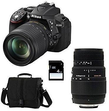 Nikon D5300 schwarz + 18-105mm VR + Sigma 70-300mm DG Makro