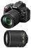 Nikon D5200 schwarz + 18-105mm VR + 55-200mm VR II