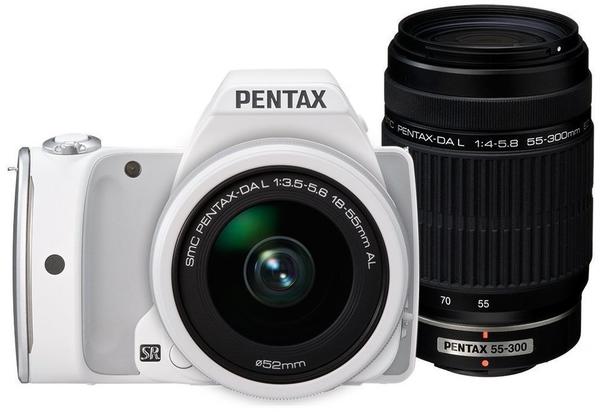 Pentax K-S1 weiß + 18-55mm L AL + 50-300mm ED