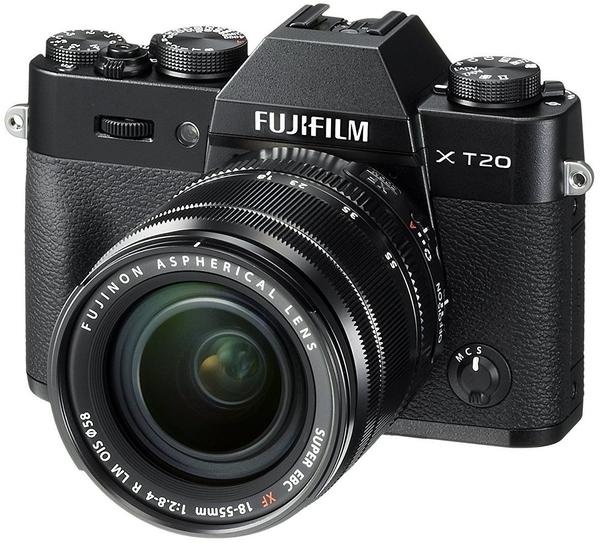 Blitz & Display Fujifilm X-T20 schwarz + XF 18-55mm R LM OIS