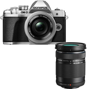 Olympus OM-D E-M10 Mark III Kit 14-42 mm EZ + 40-150 mm R silber