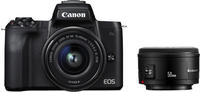 Canon EOS M50 Kit 15-45 mm + 50 mm schwarz