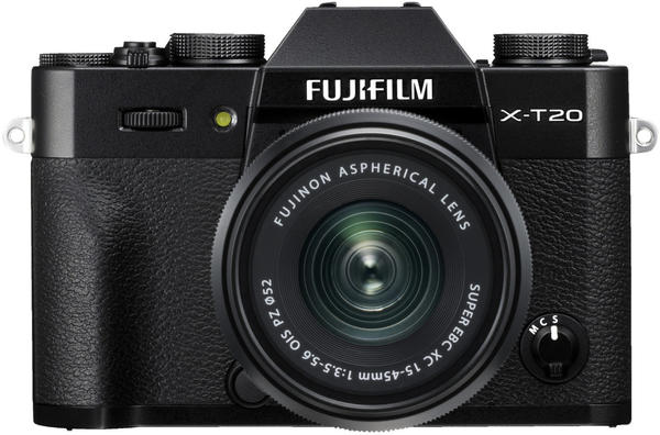 Fujifilm X-T20 Systemkamera (FUJINON XC15-45mmF3,5-5,6 OIS PZ, 24,3 MP, WLAN (Wi-Fi)) schwarz