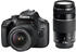 Canon EOS 4000D + 18-55 DC + 75-300 DC SLR-Kameragehäuse 18MP 5184 x 3456Pixel Schwarz