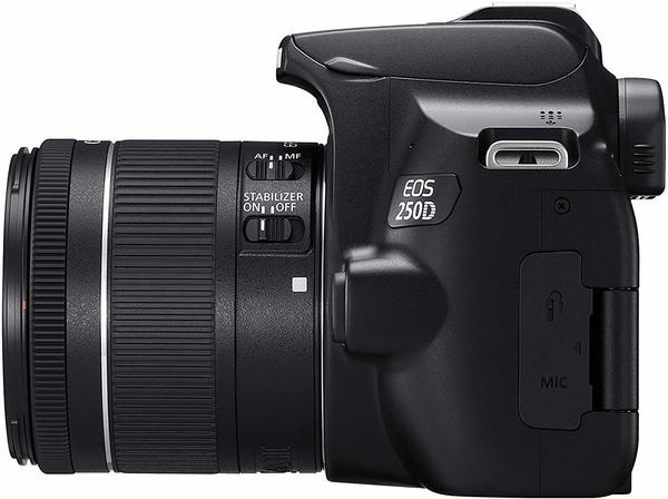 Einsteiger-Spiegelreflexkamera Allgemeine Daten & Sensor Canon EOS 250D Kit 18-55 mm IS STM + 50 mm schwarz