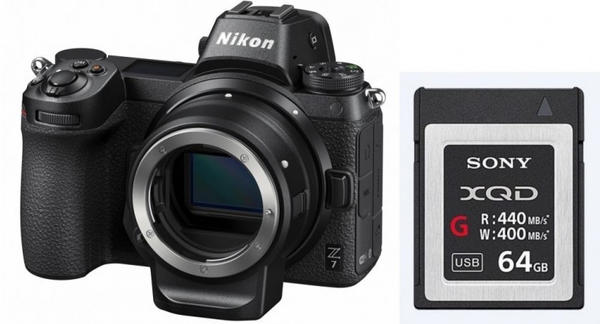 Nikon Z7 Body + FTZ Objektivadapter + XQD 64 GB