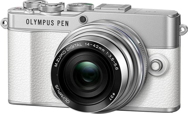 spiegellose Systemkamera Sensor & Video Olympus PEN EP-7 Kit 14-42 mm EZ weiß/silber