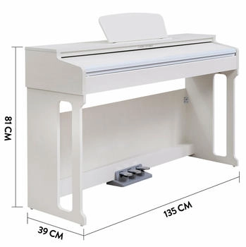Classic Cantabile Digitalpiano DP-220 weiß/matt – Classic Cantabile Digitalpiano DP-220 weiß/matt für strukturiertes Üben
