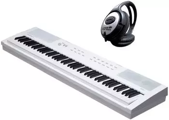 Kurzweil KAE1-WH Stage Piano 88 Tasten mit Kopfhörer, weiß (kae1wh-kh)